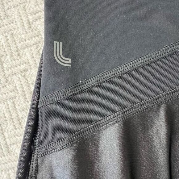 LOLË Womens Small Burst Black Athletic Leggings Pants Montreal Mesh Workout Yoga - Picture 5 of 10